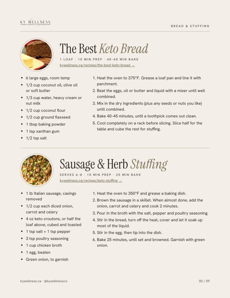 Keto Thanksgiving Guide Keto Bread and Stuffing