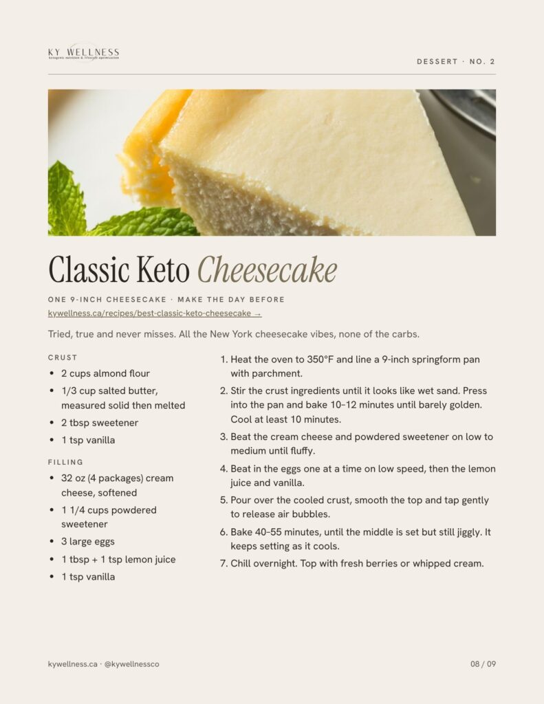 Keto Thanksgiving Guide Classic Keto Cheesecake